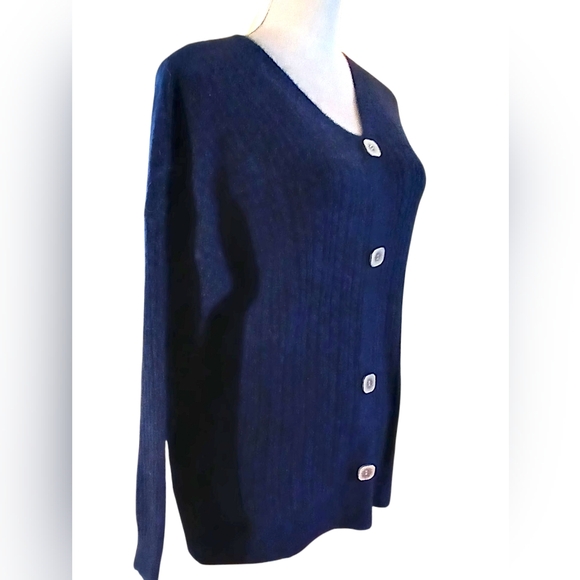 NWT Cashmere Navy Pullover Sweater Size L/XL - Picture 6 of 7